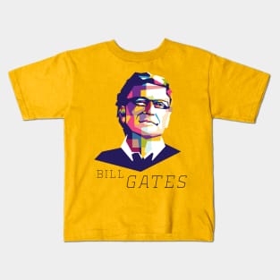 Bill Gates Colorful Geometric art Kids T-Shirt